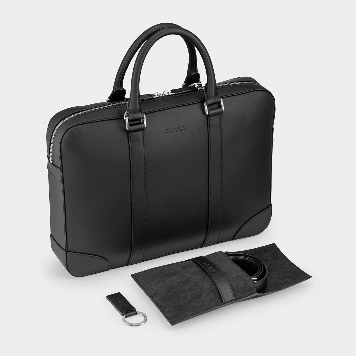 Roucas Briefcase Black - Boyle